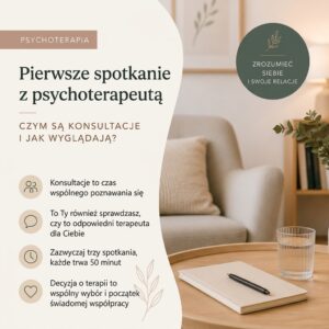 Pierwsze spotkanie z psychoterapeutą – konsultacje psychoterapeutyczne