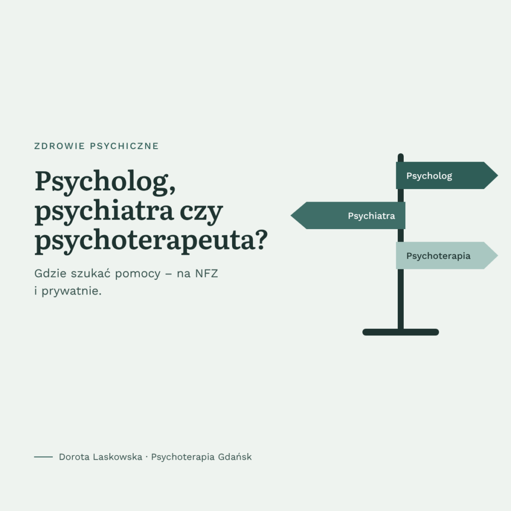 Psycholog czy psychiatra – drogowskaz z formami pomocy